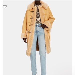 ALC Brunswick Faux Shearling Trench Coat